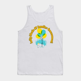 “Lofty Ideals Of Smaller Government” Libertarian Porcupine Rising With Balloons Tank Top